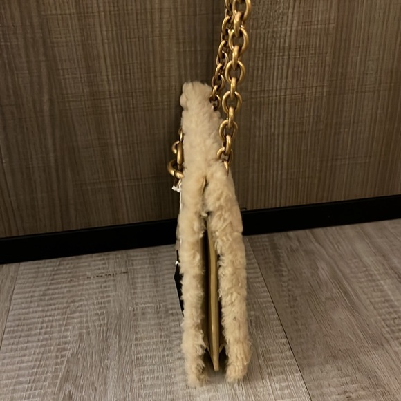 Saint Laurent Le Maillon Genuine Shearling Crossbody Bag NEW - Picture 9 of 13
